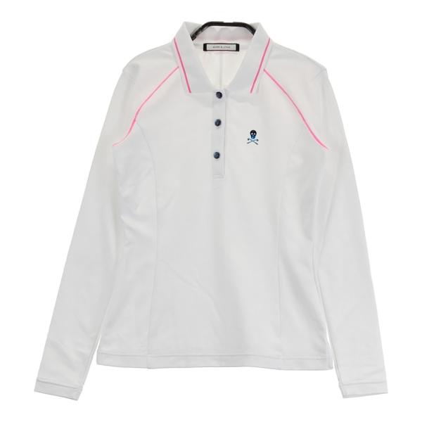 MARK&LONA マークアンドロナ 長袖ポロシャツ スカル ホワイト系 36