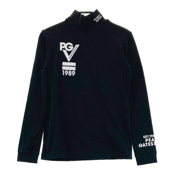 PEARLY GATES パーリーゲイツ ハイネック 長袖Tシャツ ブラック系 0