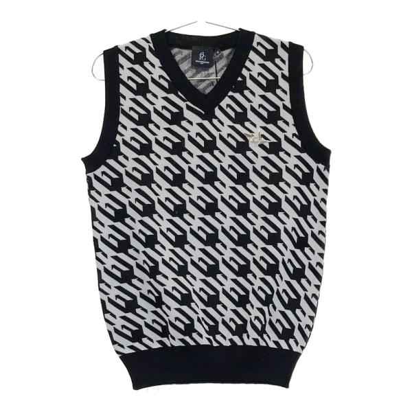新品】1PIU1UGUALE3 GOLF GRK029 ニットベスト 千鳥 ブラック系 3