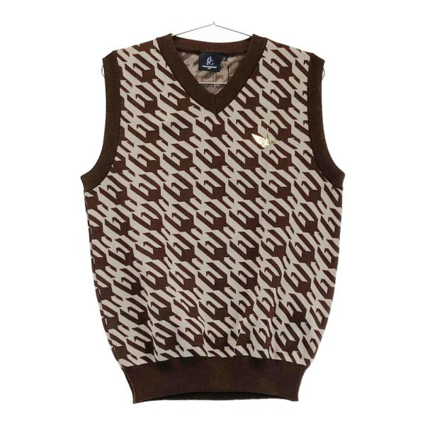 新品】1PIU1UGUALE3 GOLF GRK029 ニットベスト 千鳥 ベージュ系 4