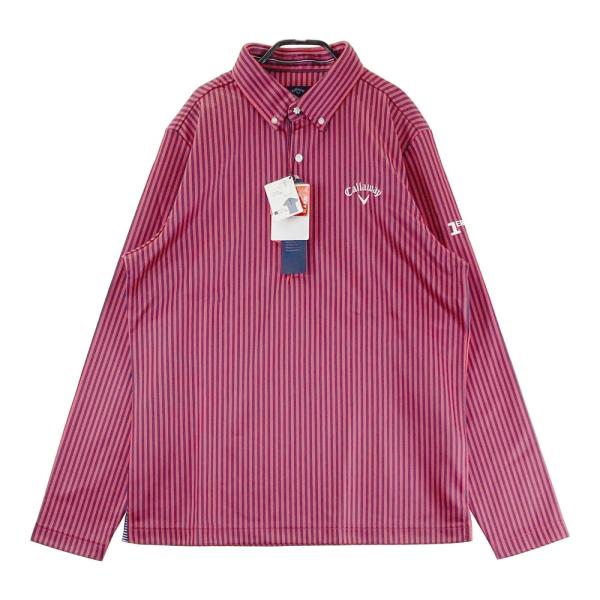 新品】CALLAWAY キャロウェイ 241-8256505 長袖ポロシャツ ストライプ