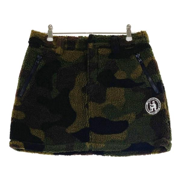 PEARLY GATES パーリーゲイツ ボア スカート 迷彩 カモフラ柄 カーキ系