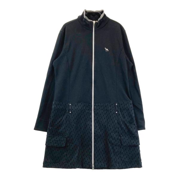 アダバット ワンピース　ブラック ADABAT アダバット フルジップ 長袖ワンピース 総柄 ブラック系 40