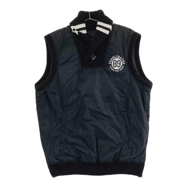 4350 【美品】パーリーゲイツ　中綿ジャケット ニット切替デザイン　M 黒 PEARLY GATES パーリーゲイツ ニット切替 中綿ベスト ブラック系 6