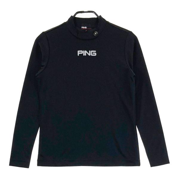 PING（ピン） モックネック長袖Tシャツ ブラック系 S ゴルフウェア