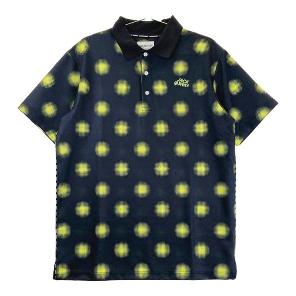 JACK BUNNY ジャックバニー 半袖ポロシャツ ドット柄 ブラック系 5