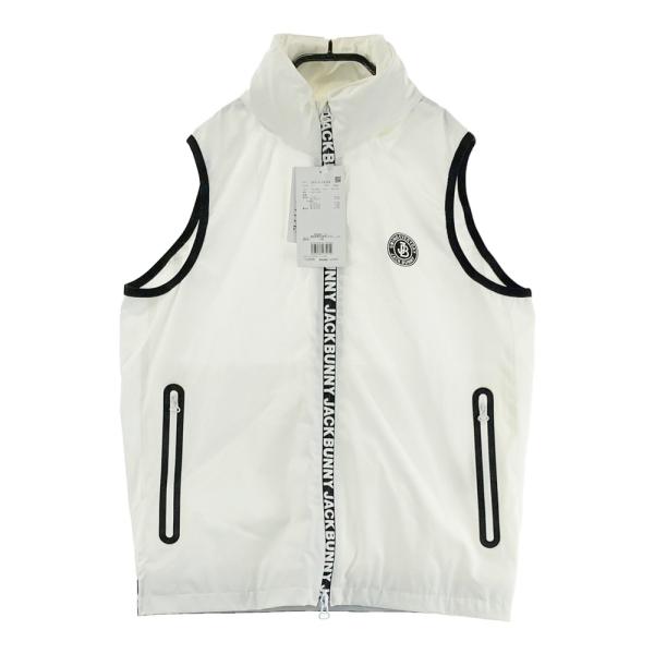 Jack Bunny! レディースベスト ホワイト 新品】JACK BUNNY ジャックバニー 裏メッシュ フード付 ジップベスト