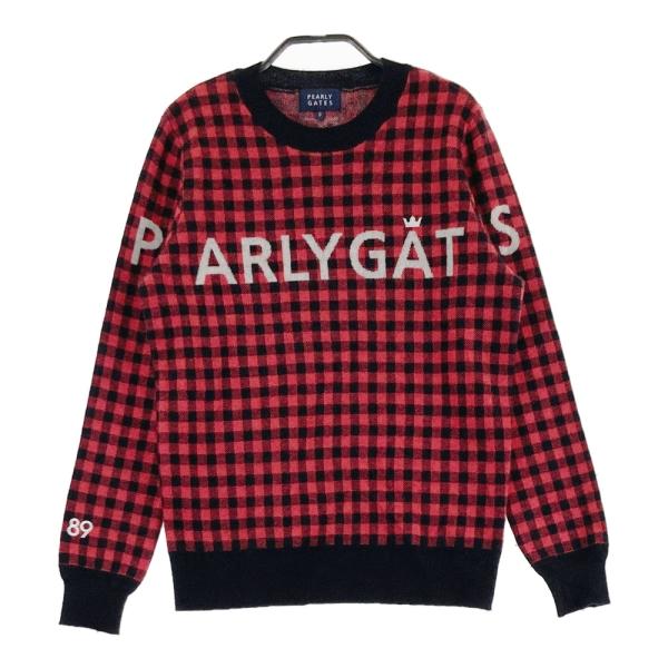 PEARLY GATES パーリーゲイツ カシミヤ 長袖ニットセーター チェック柄