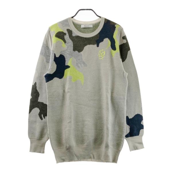 RUSSELUNO ラッセルノ ウール混 ニットセーター ルチャ 総柄 グレー系