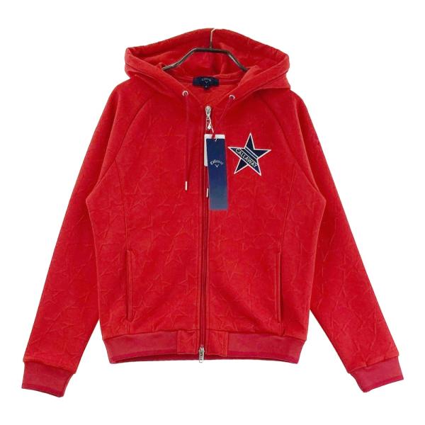 新品】CALLAWAY キャロウェイ 長袖ジップパーカー レッド系 S ゴルフ