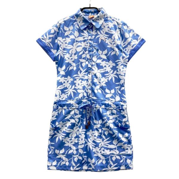 【極美品】PUMA♡型押し♡モックネック♡ワンピース♡LL　ゴルフ/スポーツ PUMA（プーマ） PUMA GOLF プーマゴルフ ワンピース ブルー系 S ゴルフ