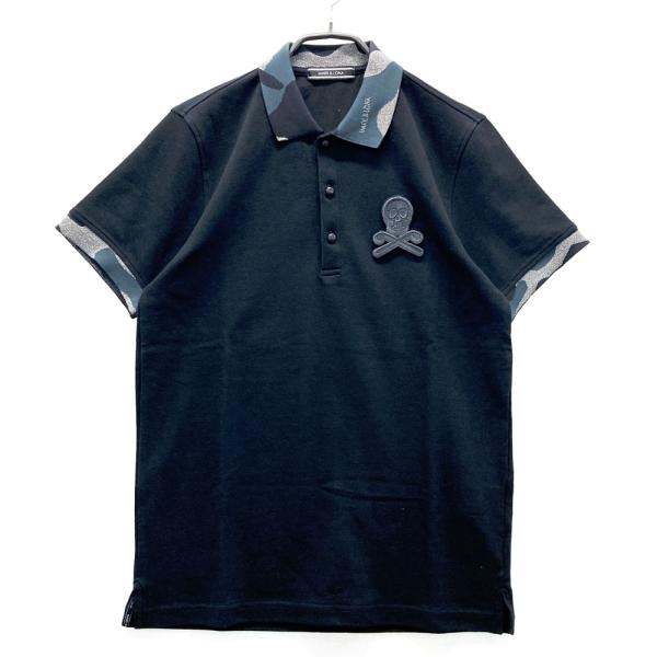 MARK&LONA マークアンドロナ 半袖ポロシャツ ブラック系 M ゴルフ