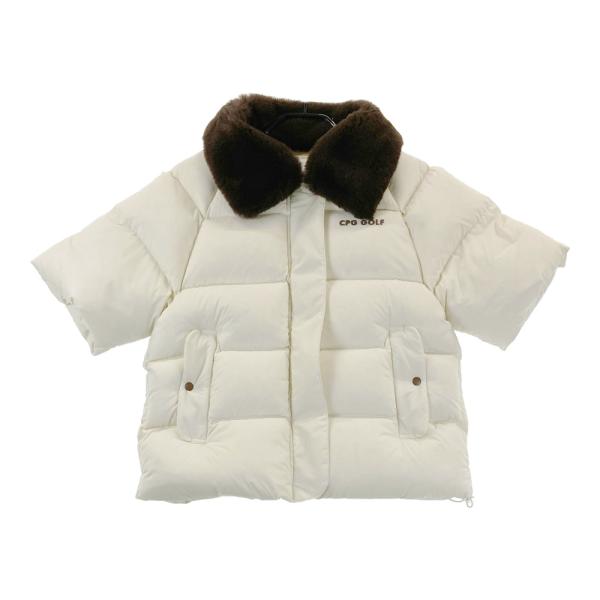 CPG GOLF シーピージーゴルフ ; ファー付半袖ダウンジャケット
