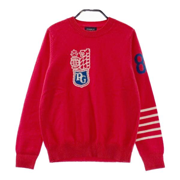 【カシミヤ100%】パーリーゲイツ ニット セーター レッド ゴルフ GOLF PEARLY GATES パーリーゲイツ ニット セーター カシミヤ レッド系 0