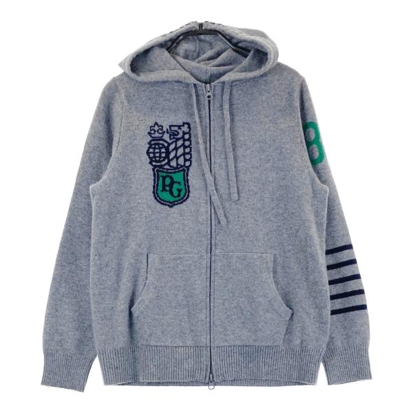 PEARLY GATES パーリーゲイツ カシミヤ ニット ジップパーカー グレー