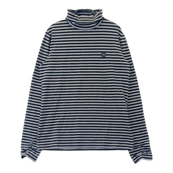 ADABAT アダバット タートルネック 長袖Tシャツ ボーダー柄 グレー系