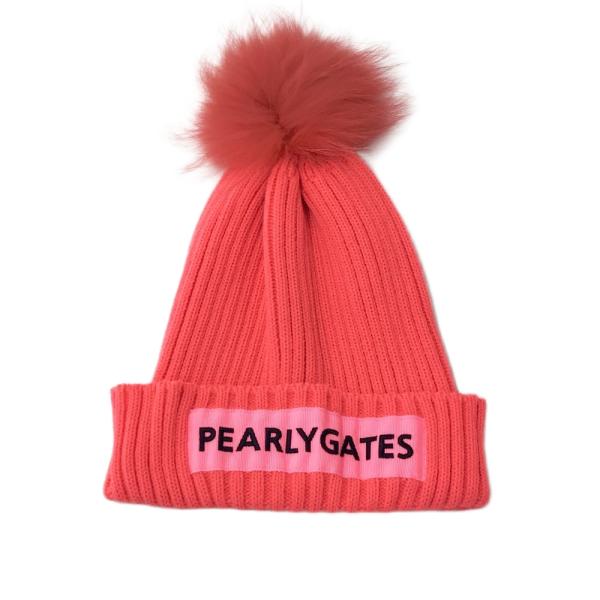PEARLY GATES（パーリーゲイツ） ニット帽 ファー ピンク系 FR ゴルフ
