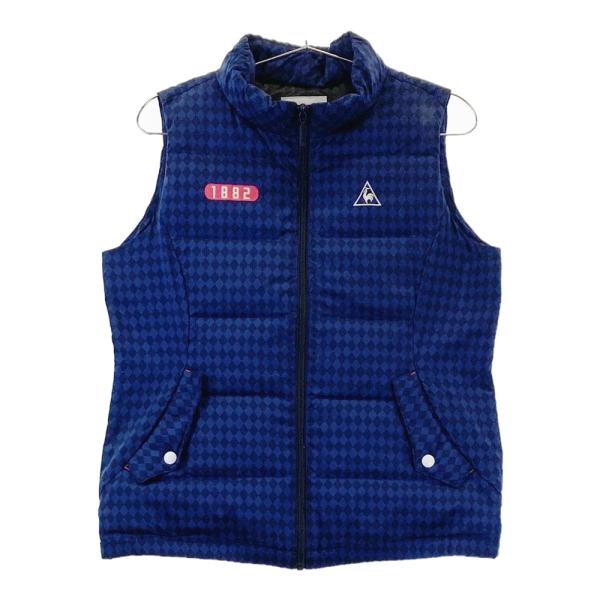 LE COQ GOLF ルコックゴルフ ジップアップ ダウンベスト ダイヤ柄