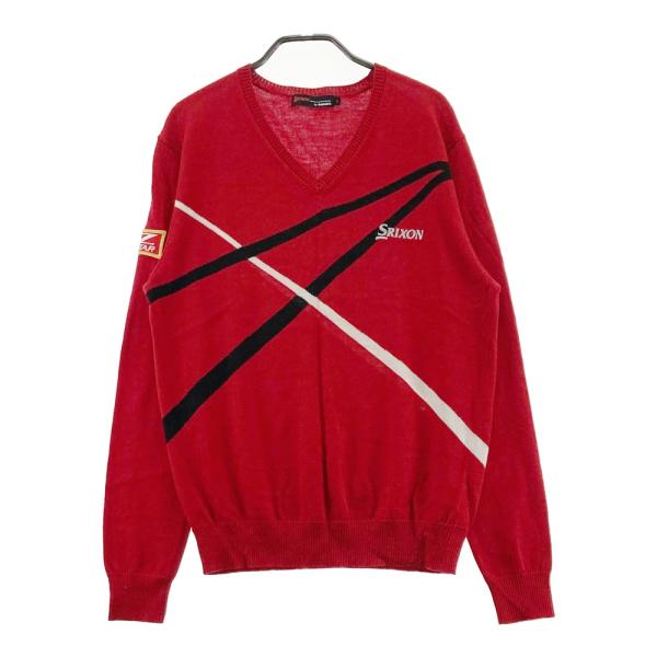SRIXON スリクソン ニット セーター デサント レッド系 L ゴルフウェア