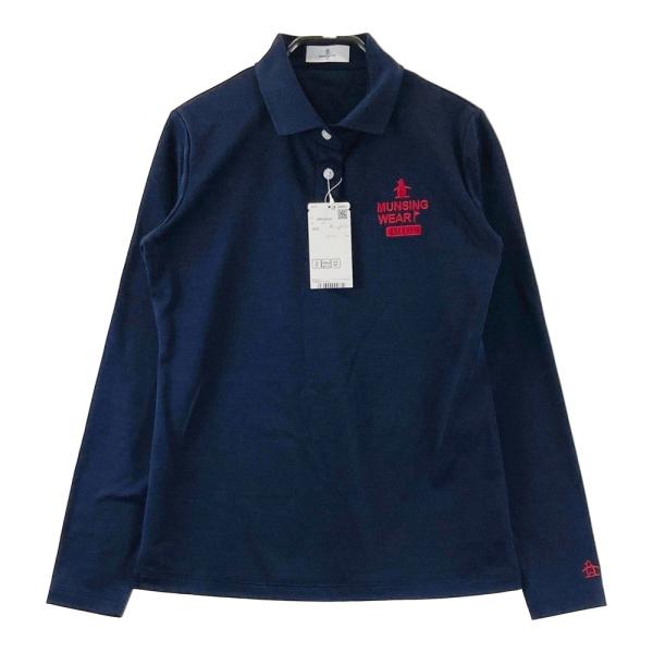 新品】MUNSING WEAR マンシングウェア 長袖ポロシャツ ネイビー系 M