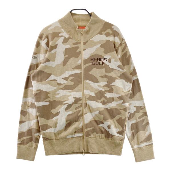 BEAMS GOLF（ビームス ゴルフ） ニットジップジャケット カモフラ柄