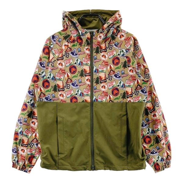 JACK BUNNY ジャックバニー フード付 ジップジャケット 総柄 カーキ系
