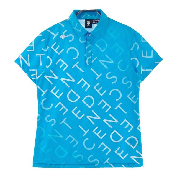 DESCENTE GOLF デサントゴルフ 半袖ポロシャツ ブルー系 M ゴルフ