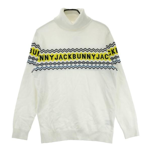 JACK BUNNY ジャックバニー タートルネック ニットセーター ホワイト系