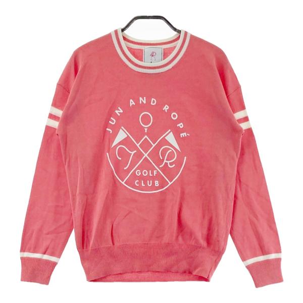 JUN&ROPE ジュン アンド ロペ ニットセーター ピンク系 L ゴルフウェア