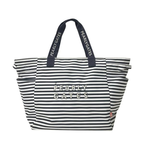 PEARLY GATES パーリーゲイツ ボストンバッグ ボーダー柄 ネイビー系