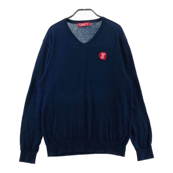 美品　ROUGH AND SWELL セーター　ダークネイビーXL ROUGH&SWELL ラフアンドスウェル CHAT ニットセーター ネイビー系 M