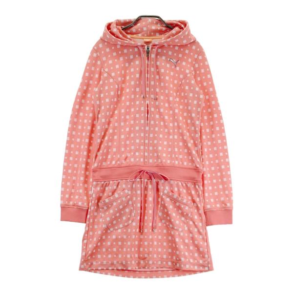 A 新品 PUMA プーマゴルフ ワンピース ピンク系シャツ S 5枚 セット PUMA GOLF プーマゴルフ フード付 長袖ワンピース ブロック 総柄