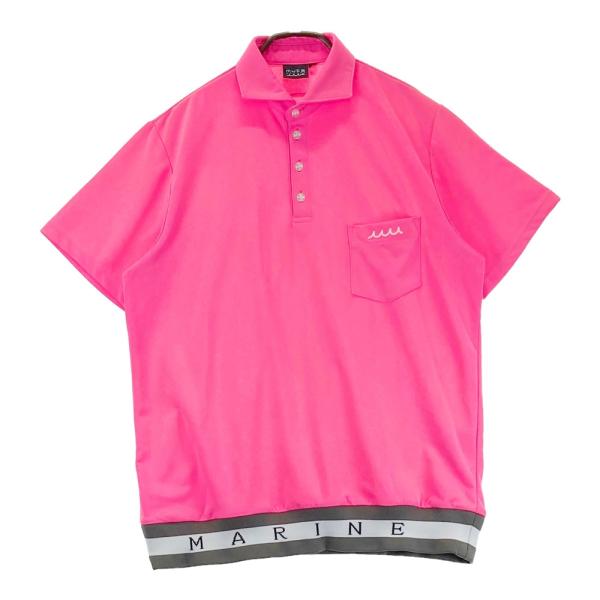 美品　muta MARINE ムータマリン　ゴルフポロシャツメンズ6 MUTA MARINE ムータマリン MMJC-446188 半袖ポロシャツ ピンク系 6