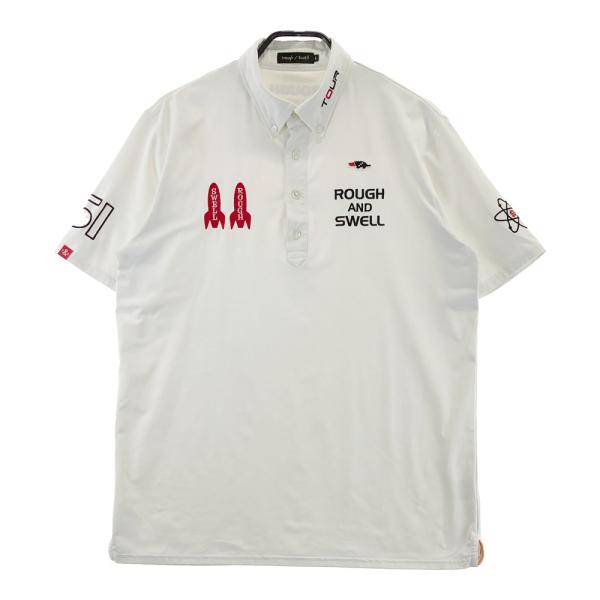 ROUGH&SWELL ラフアンドスウェル 半袖ポロシャツ ホワイト系 L ゴルフ