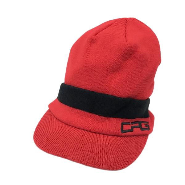【新品】CPG GOLF シーピージーゴルフ  ニットキャップ  レッド系 ONE ゴルフウェア