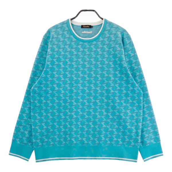 RESURRECTION レザレクション ニットセーター 総柄 ブルー系 XXL