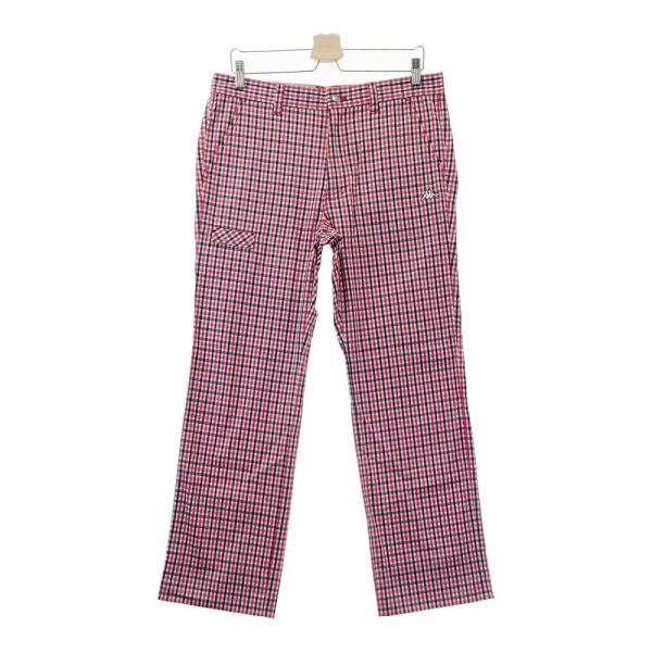 KAPPA GOLF カッパゴルフ  ストレッチロングパンツ チェック柄 レッド系 82 ゴルフウェア メンズ