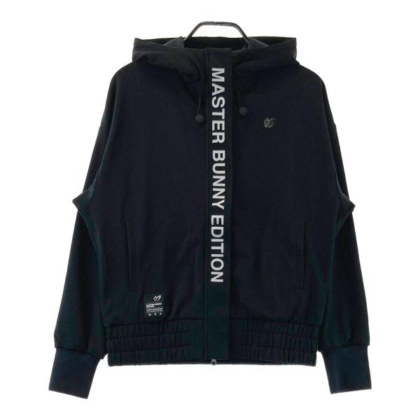 マスターバニー 総柄 ロゴ ブルゾン パーカー 0 S 紺 レディース ゴルフ 新品】MASTER BUNNY EDITION マスターバニーエディション ジップ