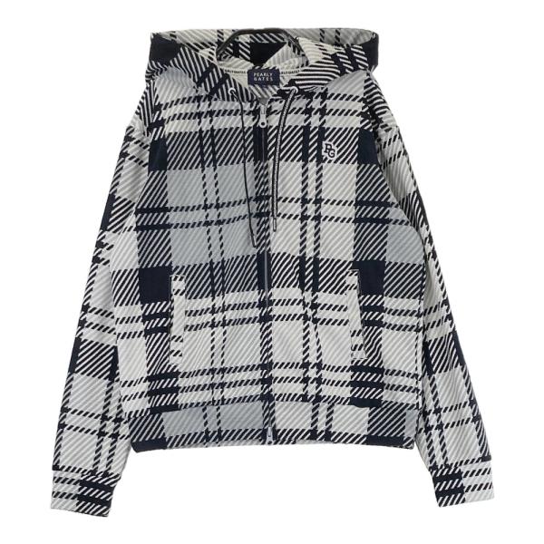 PEARLY GATES パーリーゲイツ ジップパーカー チェック ネイビー系 2