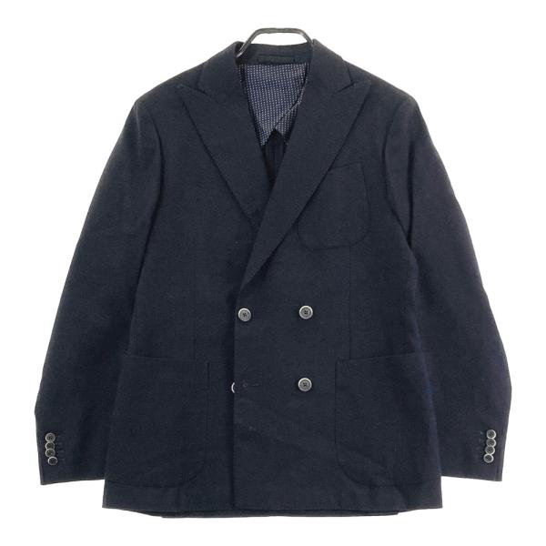 LARDINI ラルディーニ ツイード ダブル ジャケット ネイビー系 48 LARDINI ラルディーニ ダブルジャケット ネイビー系 48 メンズ
