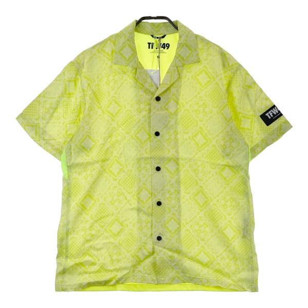 【新品】TFW49 ティーエフダブリューフォーティーナイン × REYN SPOONER 半袖シャツ 総柄 イエロー系 S ゴルフウェア メンズ
