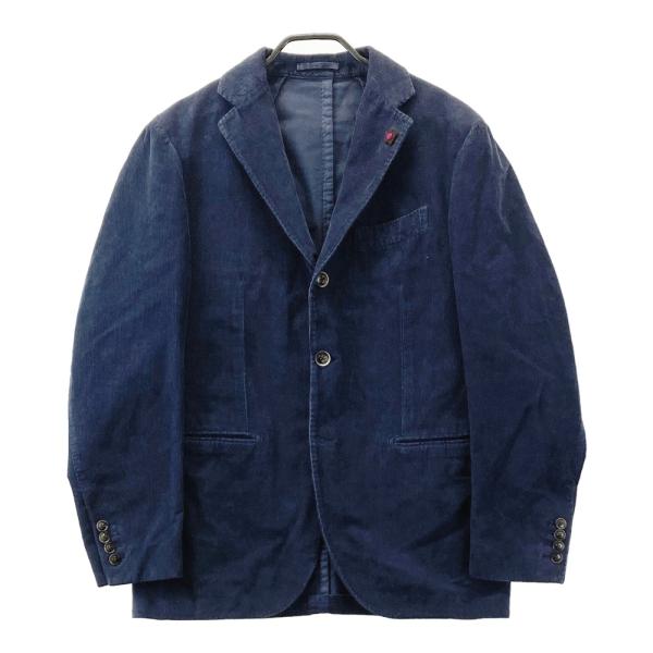 美品 ラルディーニ コーデュロイ アンコンジャケット ブートニエール 46 紺 LARDINI ラルディーニ コーデュロイ ジャケット ネイビー系 48 メンズ