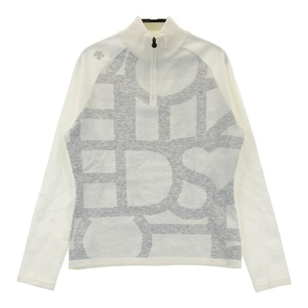 DESCENTE GOLF デサントゴルフ ハーフジップ ニットセーター 英字