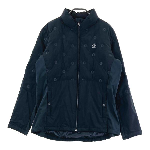MUNSING WEAR マンシングウェア ダウンジャケット ロゴ柄 ブラック系