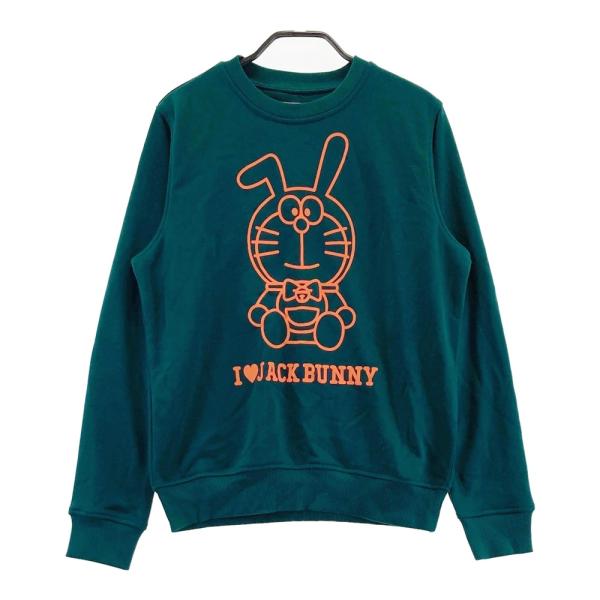 サイズ：1 JACK BUNNY ジャックバニー ×ドラえもん 長袖 スウェットトレーナー  グリーン系 [240101622817] ゴルフウェア レディース ストスト Jack Bunny!!（ジャックバニー） 【新品】JACK BUNNY ×ドラえもん 長袖