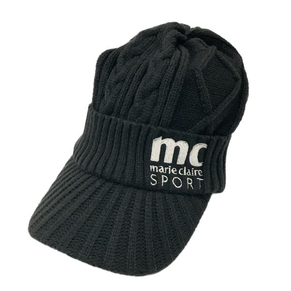 【新品】marie claire sport マリクレール スポール KY732934 ニット キャップ  ブラック系 F ゴルフウェア