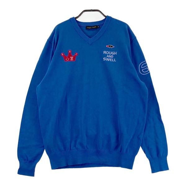 ROUGH&SWELL ラフアンドスウェル Vネック ニットセーター ブルー系 M