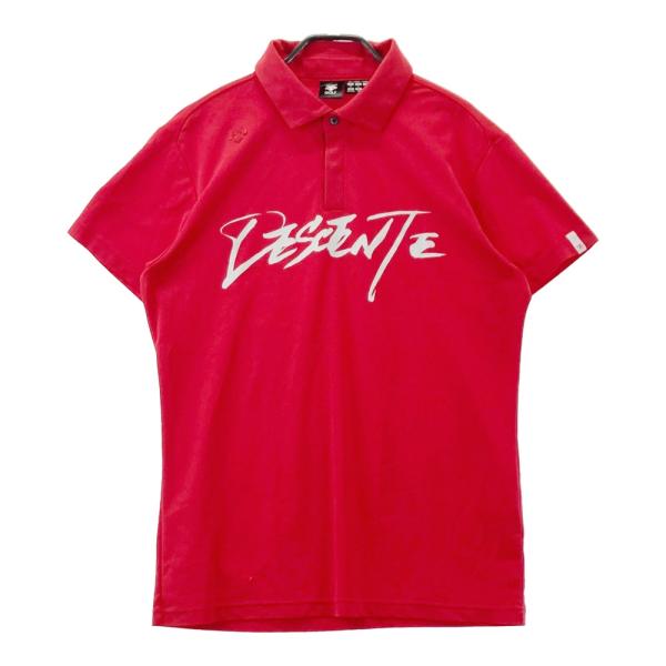 DESCENTE GOLF デサントゴルフ 半袖ポロシャツ レッド系 O ゴルフ