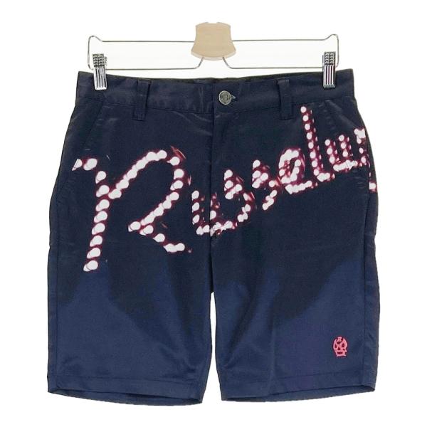 RUSSELUNO ラッセルノ モノトーン ルチャ柄 ハーフパンツ　ゴルフ RUSSELUNO ラッセルノ ハーフパンツ ルチャ ネイビー系 4 ゴルフウェア