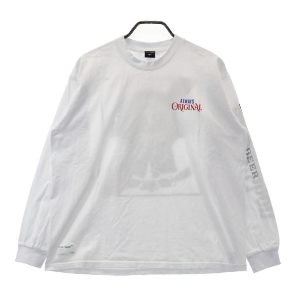 RUFFLOG ラフロッグ ×PabstBlueRibbon ×Cph/Golf 長袖Tシャツ ホワイト
